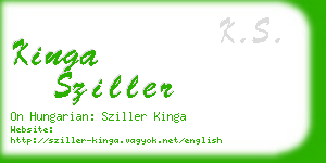 kinga sziller business card